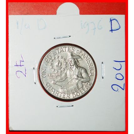 DRUMMER BOY:USA★1/4 DOLLAR 1776-1976D! WASHINGTON 1789-1797★LOW START★NO RESERVE