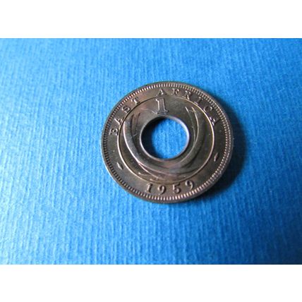 1959 QUEEN ELIZABETH II EAST AFRICA ONE CENT FREE POST. (ebid)