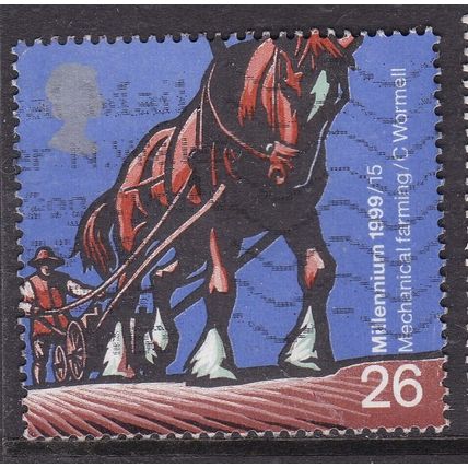 GB 1999 Horse Drawn Plough 26p Fine Used SG 2108 VGC
