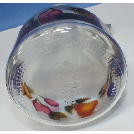 Large CERVE Romana Glass Cruet Oil Vinegar Pitcher Bottle Decanter Fruit Italy