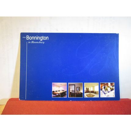 THE BONNINGTON, BLOOMSBURY, LONDON unused feedback postcard (A) =