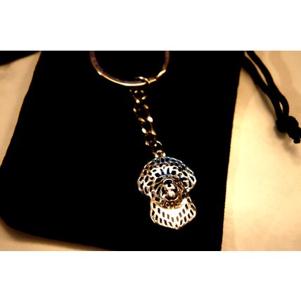 LAGOTTO ROMAGNOLO DOG KEY RING WITH KEY CHAIN & VELVET GIFT BAG