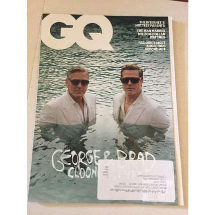 September 2024 GQ Magazine George Clooney & Brad Pitt Cover