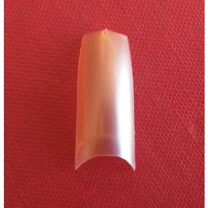 100 Nail Tips Light Nude Orange Pearl Transparent Coloured French Acrylic Gel