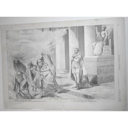 "Ides Febrvarii MDCCCLXVIII," cartoon, Harper's Weekly, February 22, 1868