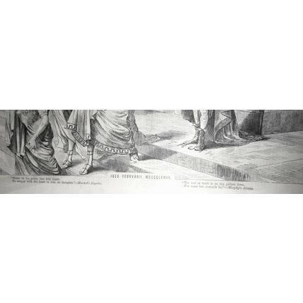 "Ides Febrvarii MDCCCLXVIII," cartoon, Harper's Weekly, February 22, 1868