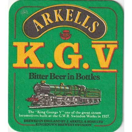 BEER MAT - ARKELLS BREWERY - K.G.V BITTER - (Cat No 030) - (1982)