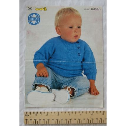 Vintage: Sirdar 3448 sweater, DK, 18-22 inch, 46-56 cm