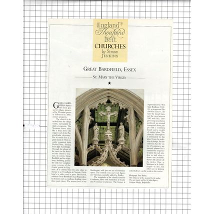 St Mary The Virgin Church Great Bardfield Essex - 1997 Cutting