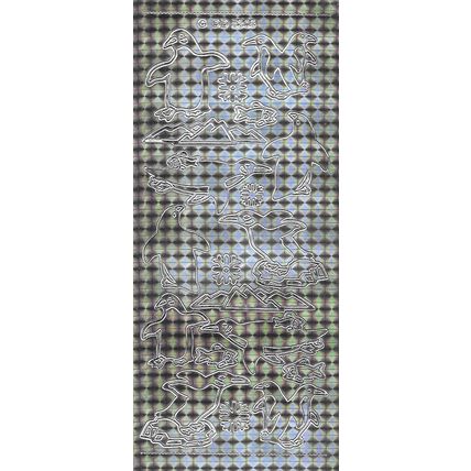 Holographic Peel Off Sticker Sheet. Penguins. Cardmaking Scrapbooking Crafts
