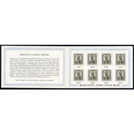 Postal Savings Bond Booklet For S4 Containing 24 $1 Stamps * Stuart Katz