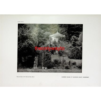 SUMMER HOUSE, CLEVEDON COURT, SOMERSET (TERRACE On Reverse), Book Illustration