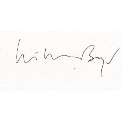 William Boyd Book Author Hand Signed Autograph Card