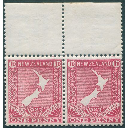 New Zealand 1923 1d carmine SG460 MNH pair