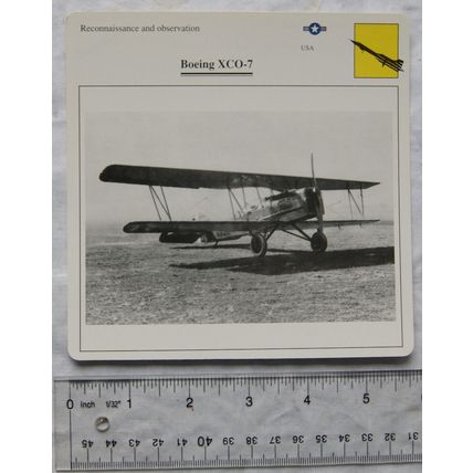 Boeing XCO-7 - USA - Recon & Observation - Collectors Club Card