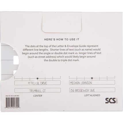 Lettering Envelope Addressing Stencil - Template Ruler Guide for Perfectly Strai