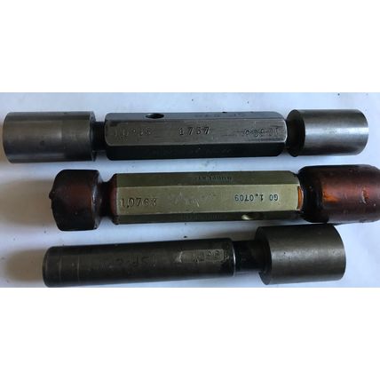LOT THE PIPE MACHINERY GO NO GO PLUG GAGE 1.0709,1.0763,1.0305,1.0295,1.096,SH