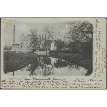 Waddon Mills, Croydon, Surrey, 1899 - Blum & Degen Postcard