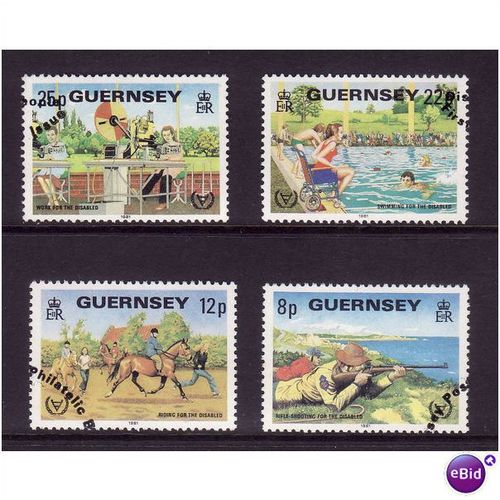 GUERNSEY 1981 INTERNATIONAL YEAR OF DISABLED SG245/248 SET 4V FINE USED