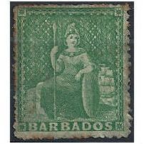 Barbados 1861 SG21 (1/2d) Green Mounted Mint...