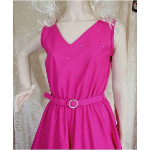 Vintage 1960 Designer Diamonte Party Evening Dress Size 12 New without Tag
