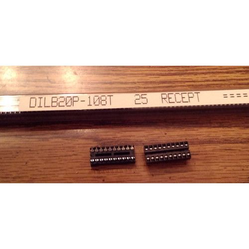 Lots of 100: Burndy DILB20P-108T :: 20 Pin Sockets :: FREE Shipping