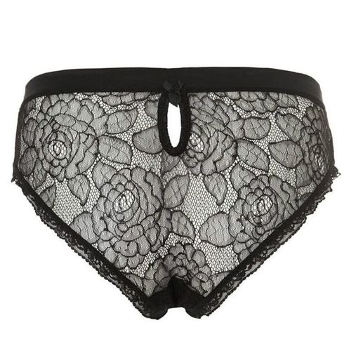 MIMI HOLLIDAY Bon Bon Noir Peep Brief BNWT