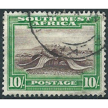 South West Africa 1931 SG84 10/- Red-Brown & Emerald Fine Used .. ..