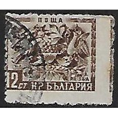 Mi 837: 12 st. brown Definitive Stamp: Old Bulgarian Folk Art