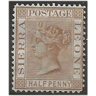 Sierra Leone 1876 SG16 1/2d Brown Wmk Crown CC Mounted Mint .. .