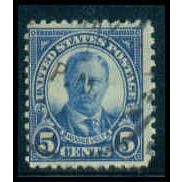 Used 637 5c Theodore Roosevelt Average M09223