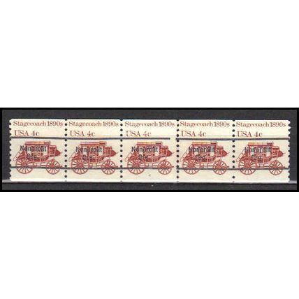 1898Ab 4c Stagecoach Fine MNH Dry Gum PNC 6/5 Line Gap AA0080
