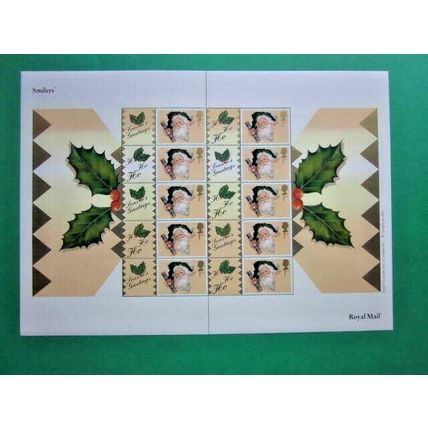 2001 ROYAL MAIL GENERIC SMILERS SANTA SHEET ISSUED FOR CHRISTMAS 2001. #SS0007