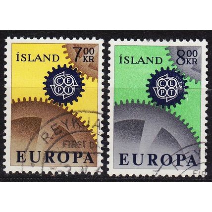ISLAND ICELAND [1967] MiNr 0409-10 ( O/used ) CEPT