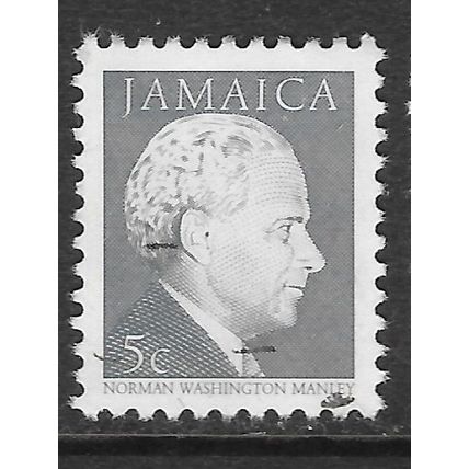 JAMAICA PRIME MINISTERS BANTAM MANLEY 5c USED SLANIA? DESIGN