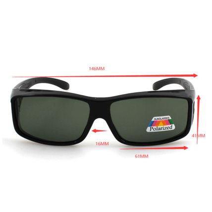 LARGE FIT OVER PRESCRIPTION GLASSES POLARIZED SUNGLASSES COVER ALL WRAP AROUND