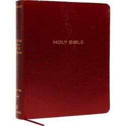Nkjv Holy Bible, Super Giant Print Reference Bible, Burgundy Leather-Look, 43,00