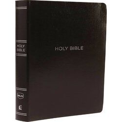 Nkjv, Reference Bible, Center-Column Giant Print, Leather-Look, Black, Red Lette