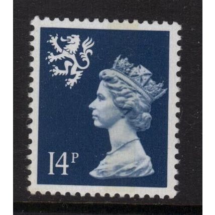S54 XSL10 14p Deep Blue SHORT CENTRE BAND QUESTA SCOTLAND - Unmounted Mint.