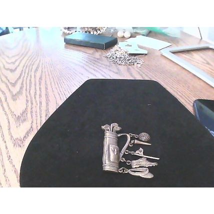 Vintage JJ Jonette Golf Club Bag Ball Pin Flag Shoe Charm Pewter Brooch Pin