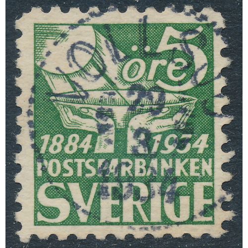 Sweden Facit 0239C/Scott 236, 5ö green Postal Savings Bank, F-VF used stamp