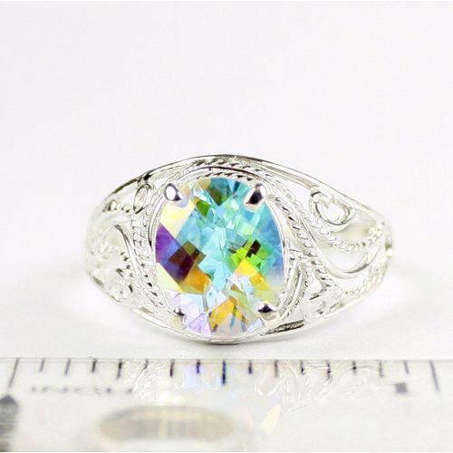 Mercury Mist Topaz, 925 Sterling Silver Ladies Ring, SR083