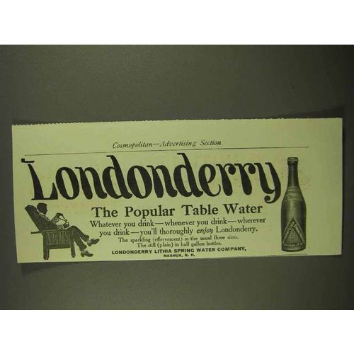 1909 Londonderry Lithia Spring Water Ad - Popular