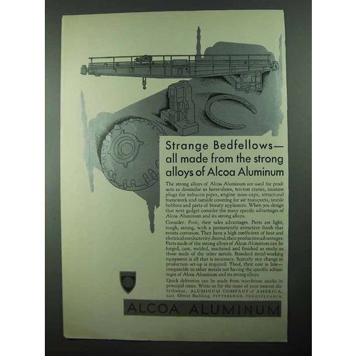 1931 Alcoa Aluminum Ad - Strange Bedfellows Made