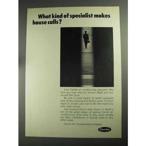 1968 Carrier Air Conditioning Ad - Makes House Calls
