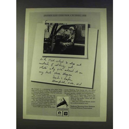 1977 GM Saginaw Tilt-Wheel Steering Ad - Good Steer