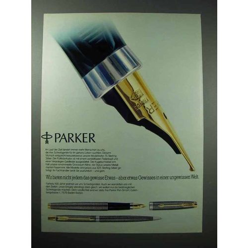 1979 Parker Pen Ad - in German - Wir bieten nicht