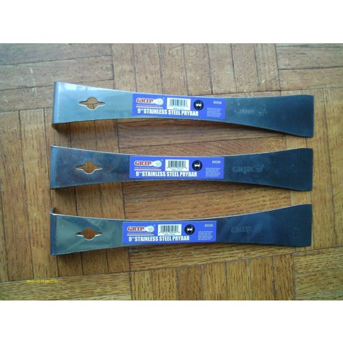 3 Pieces 9 Inch Long Stainless Steel Prybars and Scraper Molding Trim Work New