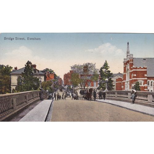 Bridge Street Evesham Worcestershire Postcard (WOR76733)