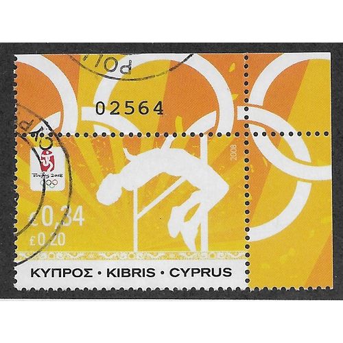 CYP 2008 34c 'OLYMPIC GAMES' FINE USED (EBID59-210)
